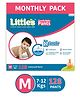 Little's Comfy Baby Pants Diapers Medium Size with Wetness Indicator and 12 hours Absorption, M (32 count) - (Pack of 4)