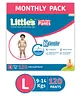 Little's Comfy Baby Pants Diapers Large Size with Wetness Indicator and 12 hours Absorption, L (30 Pieces) - (Pack of 4)
