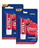 Nivea Lip Care Fruity Shine Strawberry - 48 gm (Pack of 2)