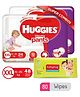 Huggies Wonder Pants XXL Pant Style Diapers - 48 Pieces & Babyhug Premium Baby Wipes - 80 Pieces