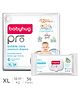 Babyhug Pro Bubble care premium Pant Style Diaper Extra Large - 36 Pieces & Babyhug Pro pH 55 Moisture Balance Bamboo Wipes - 72 pieces
