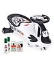 Babyhug Baby Panda Gyro Swing Car - Black & White with Natural Mosquito Repellent Patches (48 pcs) & Fabric Roll On (8ml - Pack of 2) - Set of 4