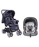 Babyhug Amber Car Seat Cum Carry Cot With Rocking Base & GreyBabyhug Comfy Ride Stroller With Reversible Handle - Dark Navy Blue