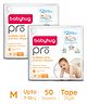 Babyhug Pro Bubble care premium Tape Style Diaper Medium - 25 Pieces -(Pack of 2)