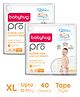 Babyhug Pro Bubble care premium Tape Style Diaper Extra Large - 20 Pieces -(Pack of 2)