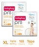 Babyhug Pro Bubble care premium Tape Style Diaper Extra Large - 84 Pieces -(Pack of 2)