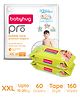 Babyhug Pro Bubble care premium Tape Style Diaper XX Large - 60 Pieces & Babyhug Premium 98% Water Baby Wet Wipes - 80 Pieces -(Pack of 2)