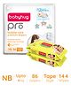 Babyhug Pro Bubble care premium Tape Style Diaper New Born - 86 Pieces & Babyhug Premium Baby Lemon Wipes - 72 Pieces -(Pack of 2)