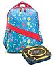 Pine Kids School Floral Theme Backpack  with Stainless Steel Lunch Box-Multicolor