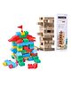 Pine Kids Junior Stacking & Tumbling Tower with Building Blocks Set Multicolour -72 Pieces