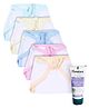 Babyhug U Shape Muslin Nappy Set Medium Pack Of 5 - Multicolor- 1 Qty and Himalaya Herbal Diaper Rash Cream - 50 grams- 1 Qty