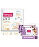 Babyhug Pro Bubble care premium Tape Style Diaper Small - 84 Pieces & Babyhug Soothing Lavender & Chamomile Wipes - 72 Pieces -(Pack of 2)