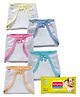 Babyhug U Shape Muslin Nappy Set Medium Pack Of 5 - Multicolor- 1 Qty and Babyhug Premium Baby Wipes - 80 Pieces- 1 Qty