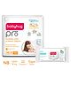 Babyhug Pro Bubble care premium Tape Style Diaper New Born - 22 Pieces & Babyhug Pro pH 55 Moisture Balance Bamboo Wipes - 72 pieces