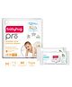 Babyhug Pro Bubble care premium Tape Style Diaper Medium - 80 Pieces & Babyhug Pro pH 55 Moisture Balance Bamboo Wipes - 72 pieces -(Pack of 2)