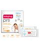 Babyhug Pro Bubble care premium Tape Style Diaper Medium - 80 Pieces & Babyhug Advanced 99 Water Wipes - 72 pieces -(Pack of 2)