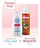 Babyhug Advanced Cold Pressed Extra Virgin Mustard oil 100 ml  & Babyhug Daily Head To Toe Milky Wash - 200 ml