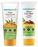 mamaearth Ubtan Natural Face Wash with Turmeric & Saffron - 100 ml AND mamaearth Onion Hair Fall Shampoo with Onion Oil & Plant Keratin - 250 ml