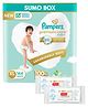Pampers Premium Care Pants, Extra Large size baby diapers (XL), 144 Count, Softest ever Pampers pants & Babyhug Advanced 99 Water Wipes - 72 pieces - (Pack of 2)