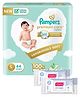 Pampers Premium Care Pants, Large size baby diapers (L), 44 Count, Softest ever Pampers pants & Babyhug Daily Moisturising Milk Wipes - 24 Pieces - (Pack of 2)