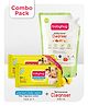 Babyhug Feeding Bottle Accessories & Vegetables Liquid Cleanser Refill Pack  (1200 ml) and Babyhug Premium Baby Lemon Wipes - 72 Pieces (Pack of 2)