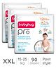 Babyhug Pro Bubble Care Premium Pant Style Diapers X Extra Large - 30 Pieces - (Pack of 3)