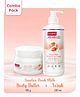 Babyhug Advanced Sensitive Peach Milk Combo of Head-to-Toe Wash - 200ml &Body Butter - 100g