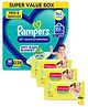 Pampers All round Protection Pants, Lotion With Aloe Vera Medium Size Baby Diapers - 228 Pieces & Babyhug Premium Baby Lemon Wipes - 72 Pieces - (Pack of 3)