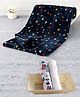 Babyhug Mink Blanket Geometric Print and ZOE Muslin Wrapper pack of 2 Blue Super Saver Combo