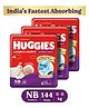 Huggies Wonder Pants Newborn - Extra Small (NB-XS) Size Baby Diaper Pants India's Fastest Absorbing Diaper - 48 Pieces - (Pack of 3)