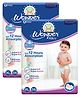 Wowper Baby Pant Style Diaper with 3D Diamond Cross Core Extra Large Size (XL)- 56 Pieces - (Pack of 2)