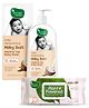 Mother Sparsh Baby Daily Moisturizing Milky Soft Head to Toe Baby Wash - 400 ml & Mother Sparsh Baby Plant Powered Natural Baby Wipes With Grapefruit Extract - 60 Pieces