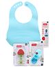 Babyhug Baby Silicon Combo Of Fruit Nibbler Food Feeder Fruit Teether & Bib Pack Of 4