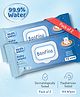 Bonfino 99.9% Water Baby Wipes Pack of 2 - 72 Pieces Each