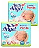 Little Angel Premier Pants Baby Diaper New Born (NB XS) - 60 Pieces - (Pack of 2)