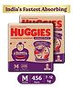 Huggies Complete Comfort Wonder Pants Medium (M) Size Baby Diaper Pants Sumo Pack- 228 count - (Pack of 2)