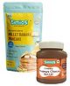 timios Multigrain No-Maida Organic Banana Millet Instant Pancake Sweetened with Jaggery - 150 g and timios Choco Peanut Butter Sweetened With Jaggery - 200 g