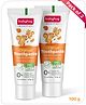 Babyhug Orange Flavoured Toothpaste for Ages 6 Months+ |100% Natural Ingredients Fluoride Free No SLS/SLES- 50 g Pack of 2