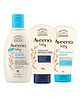Aveeno baby daily moisture Wash & Shampoo 100 ml, Moisture Lotion with Oat Flour & Glycerine 100g & Soothing Relief Moisture Cream 100g