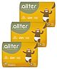 Allter Organic Bamboo Feet Print Taped Diapers For Medium Size - 28 Pieces(Pack of 3)