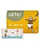 Allter Organic Bamboo Feet Print Taped Diapers For Medium Size - 28 Pieces and Allter 99% Water Baby Wipes Regular Pack - 72 Pieces