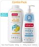 Babyhug Advanced Talc-free powder 400g & BabyhugMilk Protein Formula Daily Head To Toe Milky Wash  400 ml
