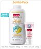 Babyhug Advanced Talc-free powder 400g  BabyhugMilk Protein Formula Daily Full Body and Face Moisturizing Milky Cream 100g