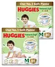 Huggies Natural Soft Premium Baby Diaper Pants, Medium Size (7-12 Kgs) 60 Pieces (Pack of 2)