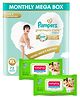 Pampers Premium Care Pants, Extra Large size baby diapers (XL), 72 Count, Softest ever Pampers pants and Babyhug Premium 98% Water Baby Wet Wipes with Moisturising Aloe Vera With Lid - 80 Pieces