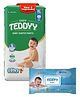 Teddyy Baby Easy Pant Diapers Extra Large 54 pieces and Teddyy Baby Wet Wipes With Lid - 72 Pieces