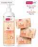 BabyhugPro Sensitive pH 5.5 Peach Milk Lotion - 400 ml and BabyhugPro Sensitive pH 5.5 Peach Milk Bathing Bar - 75 g - Pack of 3