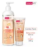 BabyhugPro Sensitive pH 5.5 Peach Milk Cream - 200 g and BabyhugPro Sensitive pH 5.5 Peach Milk Lotion - 400 ml