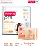 BabyhugPro Bubble Care Premium Tape Style Diaper Newborn (NB) Size - 86 Pieces & BabyhugPro Sensitive pH 5.5 Peach Milk Bathing Bar - 75 g
