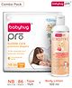 BabyhugPro Bubble Care Premium Tape Style Diaper Newborn (NB) Size - 86 Pieces & BabyhugPro Sensitive pH 5.5 Peach Milk Lotion - 100 ml